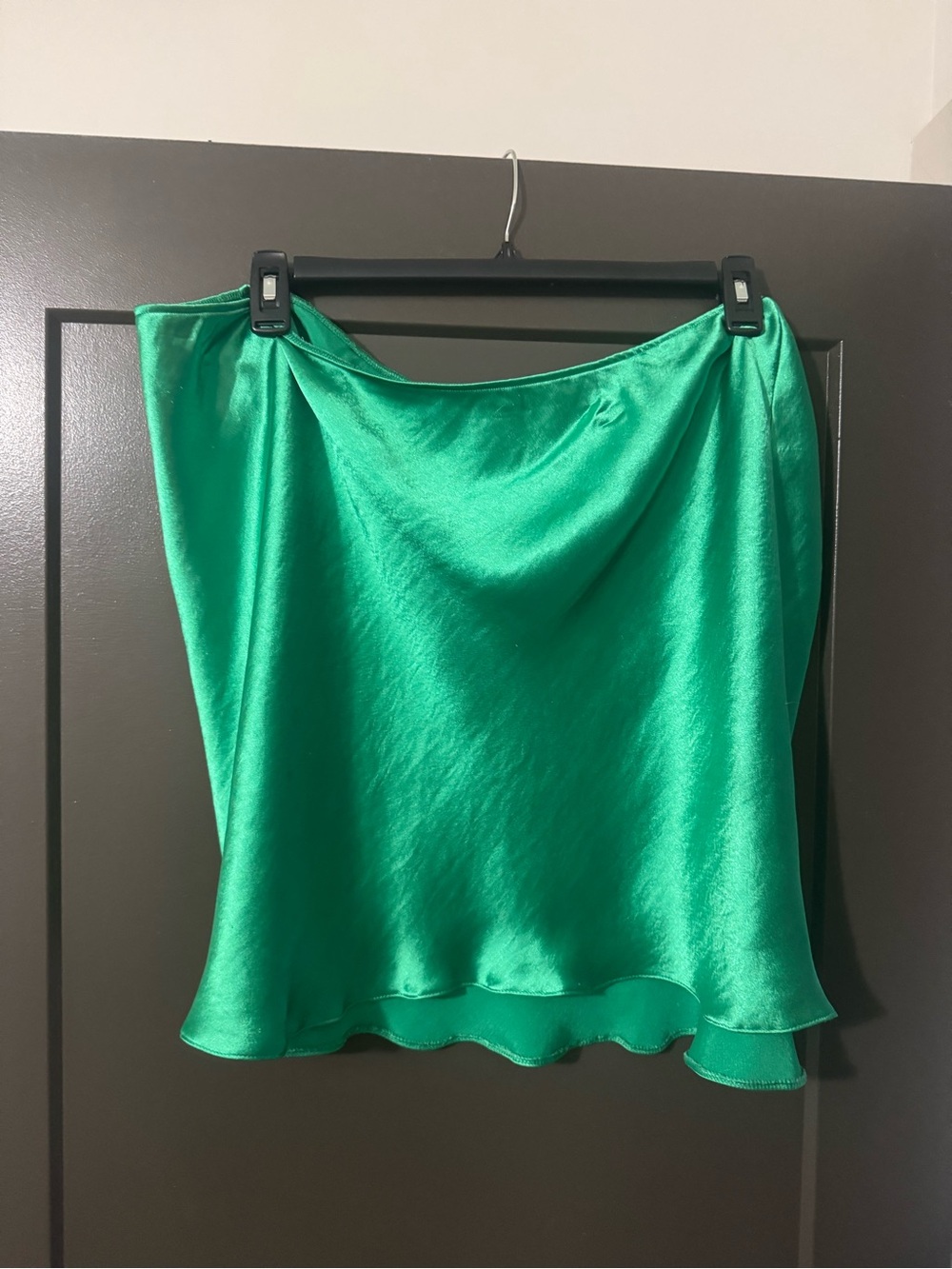 ASOS Curve Emerald Satin Mini Skirt